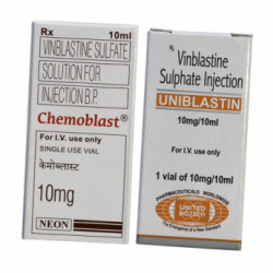 Винбластин (Cytoblastin :: Uniblastin :: Chemoblast) лиоф. д/пригот. р-ра д/в/в введения 10мг/10мл фл. №1